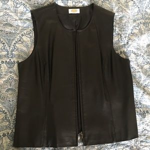 Talbots Genuine Leather Vest
